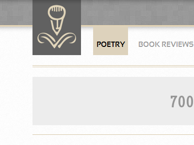 Poetry Blog Navigation header logo navigation poetry