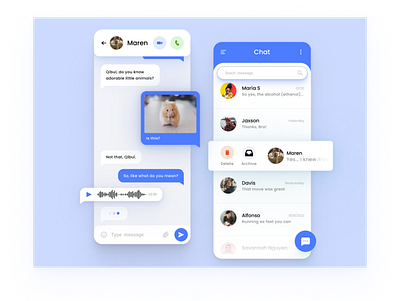 Direct Messaging - DailyUI #013 app cards chat chat app clean cleanui daily ui dailyui dailyui 013 design direct messaging message messaging mobile simple simpleui ui ux
