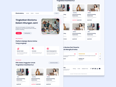 Online Class Landing Page Clean Design Concept