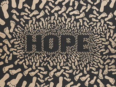 HOPE - Life Of Migrants footprint hope hopeful illustration life migrants