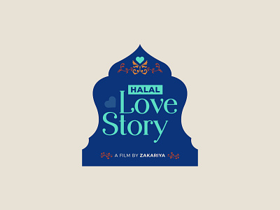 Halal Love Story - Film Title Proposal branding cinema film title title design