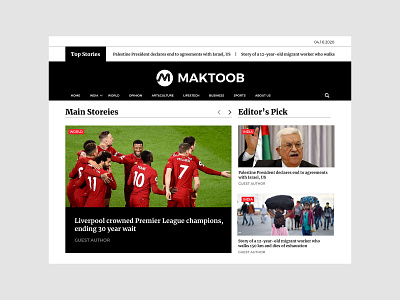 Ui Re-Design for Maktoob web news ui ui design ui ux uidesign uiux web webdesign website
