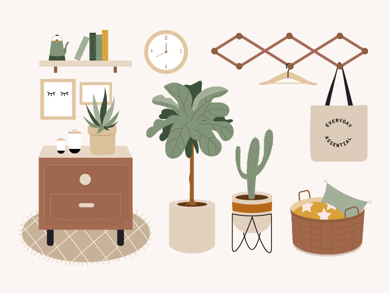 Cute home interior background by Ty Duong on Dribbble