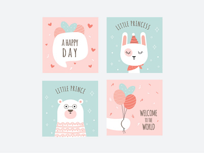 Simple animal card collection