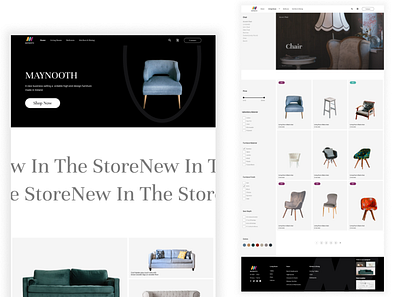 Maynooth Furniture -an e-commerce website- ecommerce product design ui ux ui design webdesign