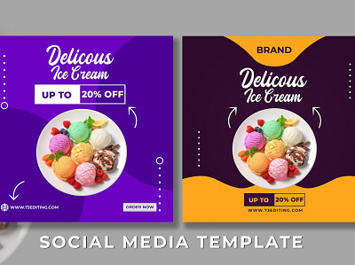 ice cream banner design | ice cream ad banner design in adobe il branding design graphic design illustration offer banner social media banner