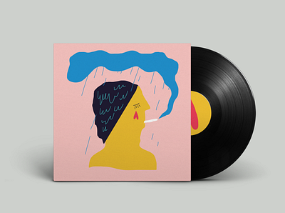 Jeff Buckley 7" Album Design album character clean music pink vinyl