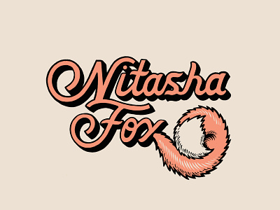 Fox Logo fox fox tail hand lettering identity illustration lettering photographer typography