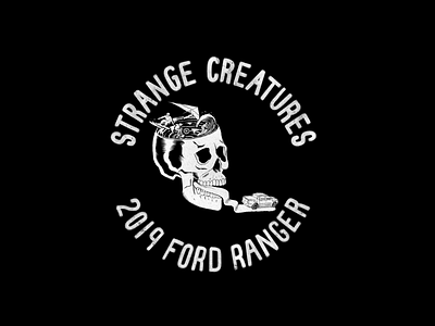 Strange Creatures adventure auto car ford hand lettering icon illustration lettering logo mark ranger skull strange creatures typography