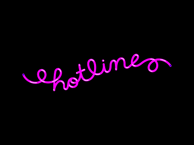 Hotline 80s cord hand lettering hand type hotline logo retro typography