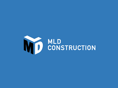 MLD Construction branding construction icon identity logo