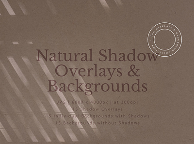 Natural Shadow Overlays & Backgrounds branding design digital graphics organic overlays shadows