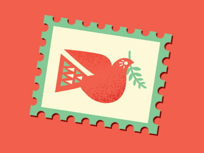 peace bird stamp bird christmas holiday illustration peace stamp vector