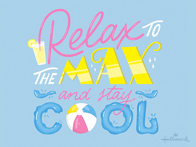 Stay Cool cool hallmark hand lettering illustration lettering summer type
