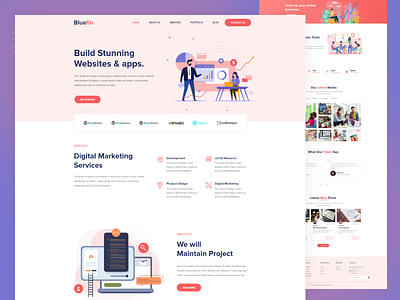 Bluefin - Creative Agency Landing Page