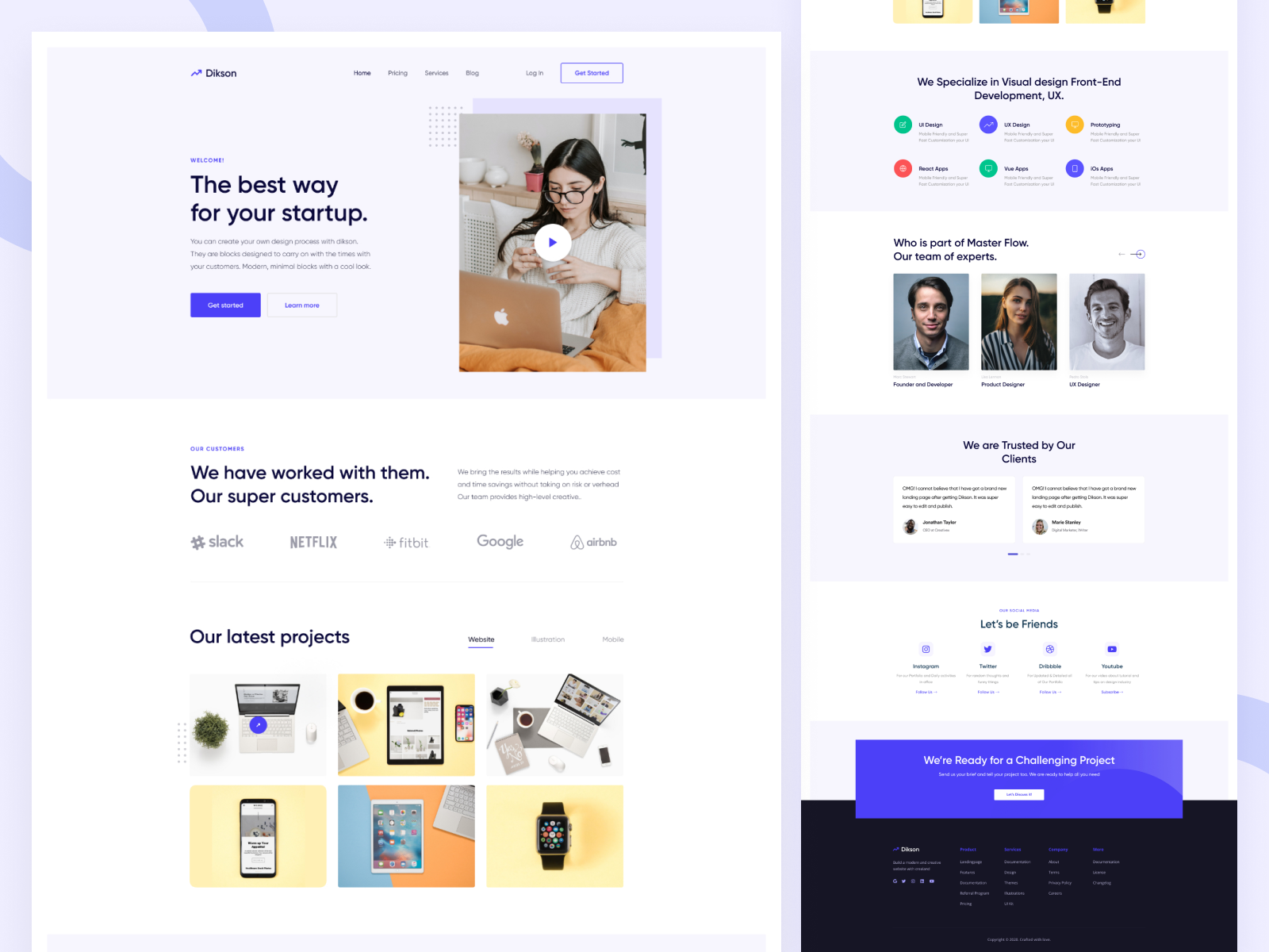 Dikson - Design Agency Landing by Roni Biswas on Dribbble