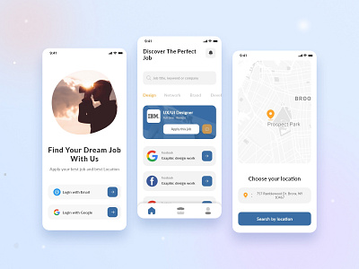 Job Seeker Mobile App 2022 android clean creative creative design design ios job job application job seek app job seeker mobile app design mobile ui seeker ui ux