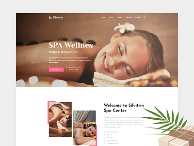 Silvitrin - Spa Landing Page beauty clean creative landing page design natural spa spa landing ui uiux ux web design website design wellness