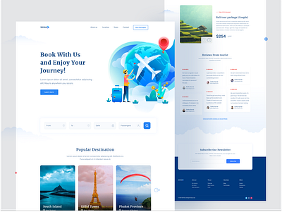 Jayan - Travel Agency Landing Page clean creative design digital marketing agency landing landing page landing page ui landingpage travel travel agency ui ux website