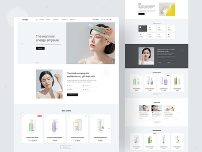 Celimax - Cosmetic eCommerce Website beauty beauty care branding clean cosmetic cosmetics creative creative design e commerce ecommerce figma product roni shop skin skincare ui uiux ux website