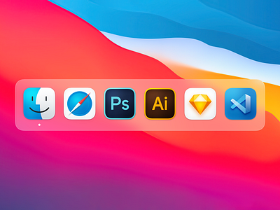 MacOS Big Sur Icons adobe big sur finder icon icons illustrator macos macos icon photoshop safari sketch vs code