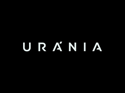Urania black logo modern shadow urania white