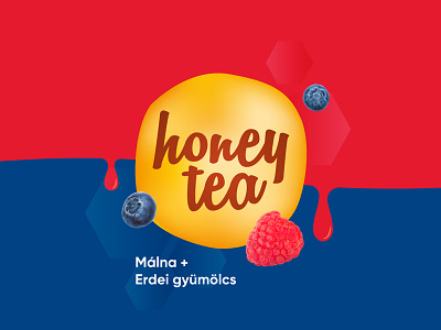 Honey Tea Berries berries berry blue honey honey tea label red tea