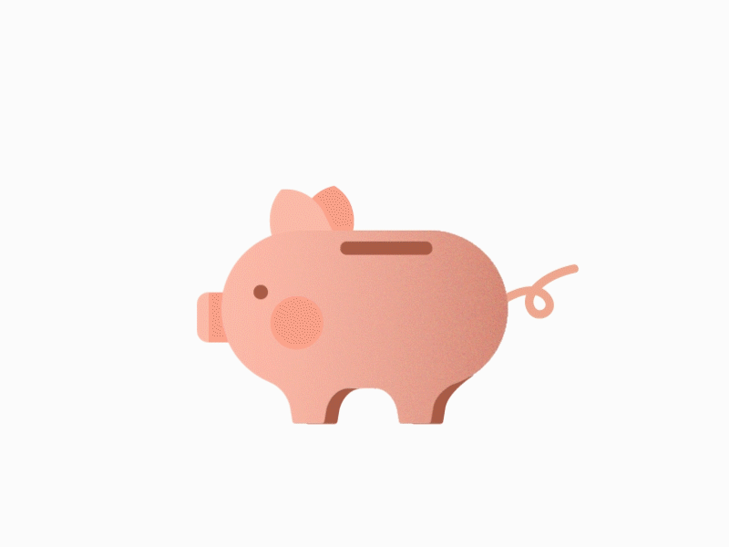 Piggy GIF / 01 2d ae after effect animation bank branding cute gif illustration motion graphic pig texture