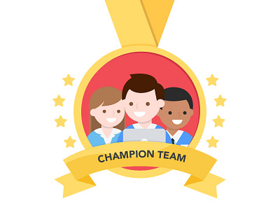 Champion Team (ﾉ≧∀≦)ﾉ 2d champion character cute design financial icon illustration mockup ui vector web