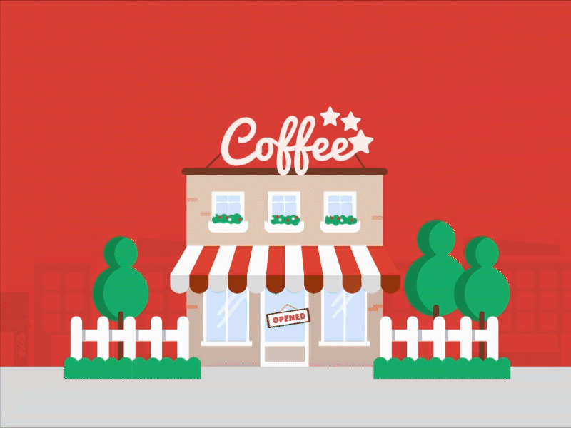 Grab a cup of coffee? 2d ae ai animation coffee design gif graphics icon illustration motion graphic red