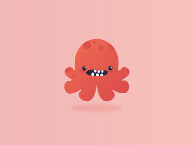 Bebe Octopus character cute design drawing gradient graphic design icon illustration monster simple vector video
