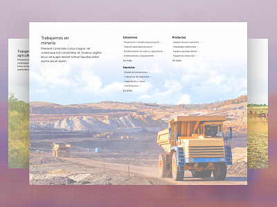 We work in mining agriculture homepage industry layout mining ui web web design wip