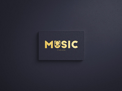 Music Fusion logo minimal vector