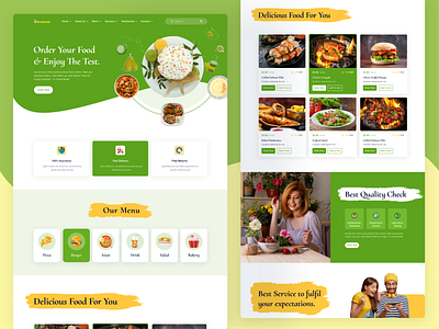 Food landing Page Design