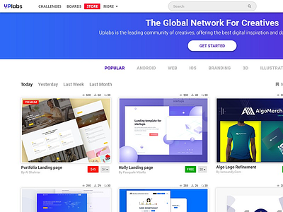 Uplabs Home page redesign