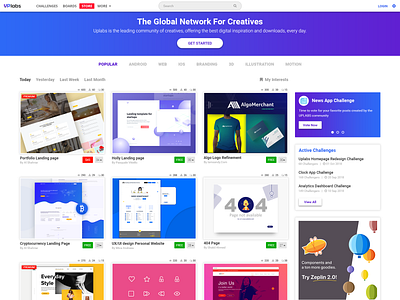 Uplabs Redesign - Home Page Full Page design ui redesign uidesign uplabs redesign website design