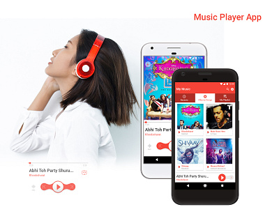 Music Player App Design graphics mobile app mobile app design music