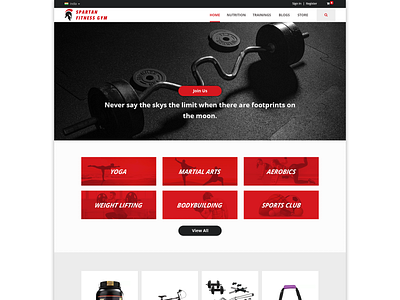 Spartan Gym Website - Mock-up exercise gym mock up physical training sports template website design