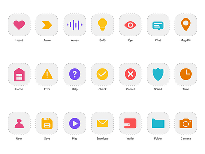 Basic Icons - [ Set 1 ] for Figma basic icons figma graphics icons prototype