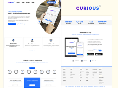 CURIOUS - Learning App - Rebound branding e course e learning learn online learning management system lms online learning website website design