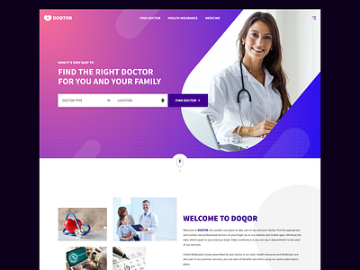 DOQTOR - Online Health Care Solutions design figma ui uidesign website design