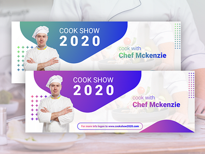 Cook Show 2020 - Banner Design banner design branding design figma graphics illustration vector