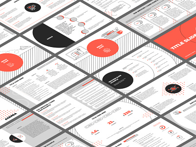 Presentation design (orange, black & white) branding flat keynote minimal ppt pptx presentation presentation design presentation template report report design shapes simple slides