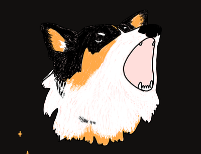 Mr Doggo animal portrait dog headshot illustration pet pet portrait