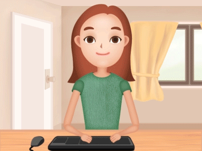 Virtual Peer Laura, Face Animation animation emotion face girl illust laura