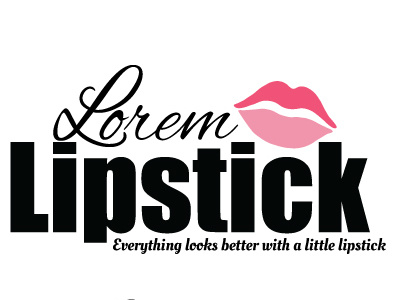 Lorem Lipstick logo design lorem lipstick