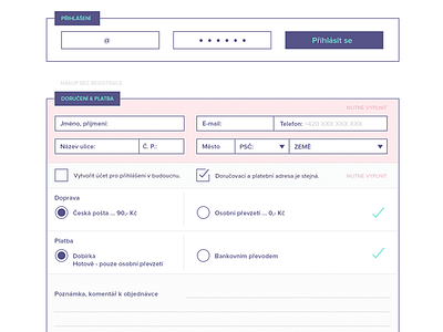 Shopping cart e commerce e shop form milkovone ui web webdesign