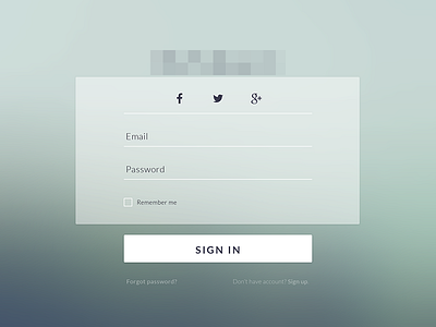 Login app clear content login milkovone social network ui web web app web design