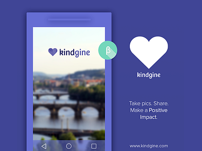 Kindgine app (beta) android app design flat friends kindgine milkovone positive impact travel ui uppersky ux