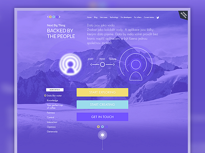 °°° wip data design landing page milkovone purple web wip